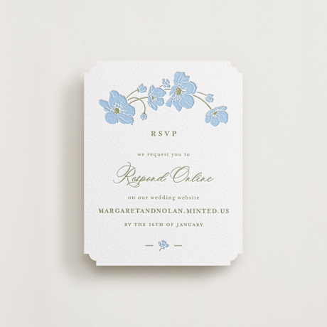 Letterpress RSVP Online Enclosure Cards