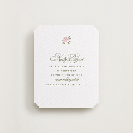 Letterpress RSVP Online Enclosure Cards