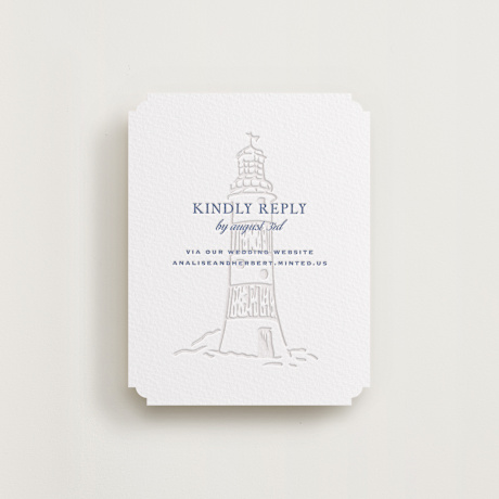 Letterpress RSVP Online Enclosure Cards