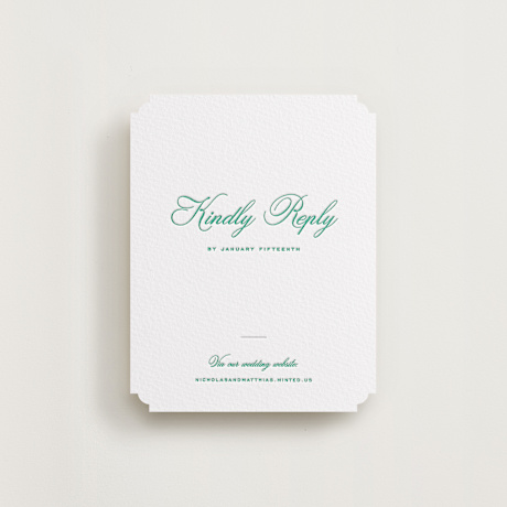 Letterpress RSVP Online Enclosure Cards