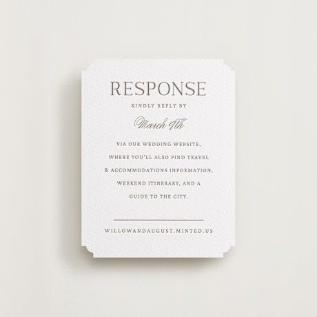 Letterpress RSVP Online Enclosure Cards