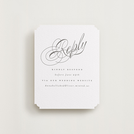 Letterpress RSVP Online Enclosure Cards