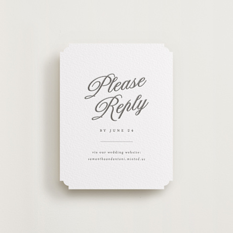 Letterpress RSVP Online Enclosure Cards