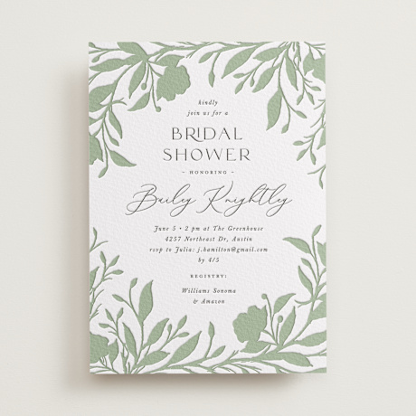 Letterpress Bridal Shower Invitations