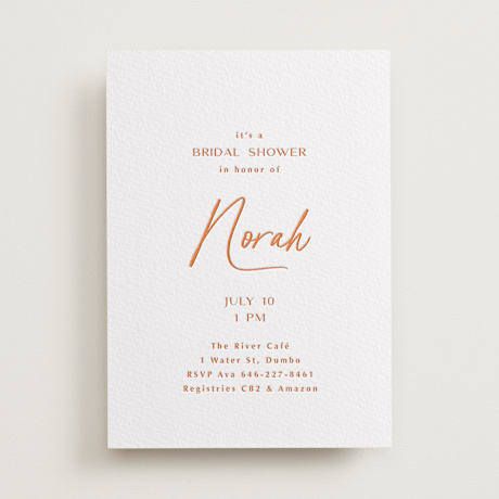 Letterpress Bridal Shower Invitations