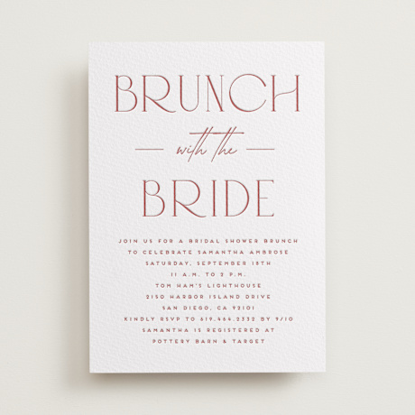 Letterpress Bridal Shower Invitations