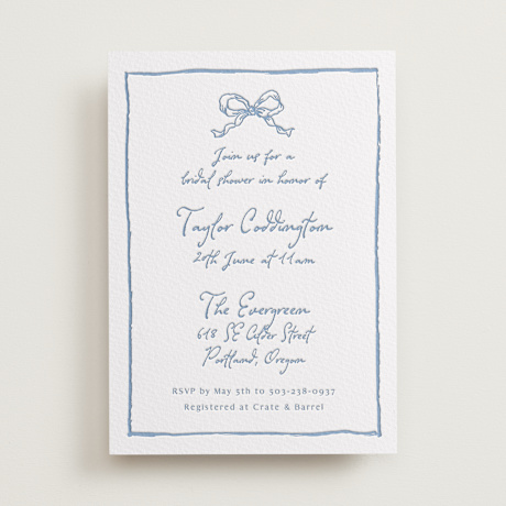 Letterpress Bridal Shower Invitations