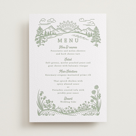 Letterpress Menu