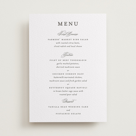 Letterpress Menu