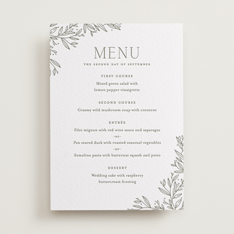 Letterpress Menu
