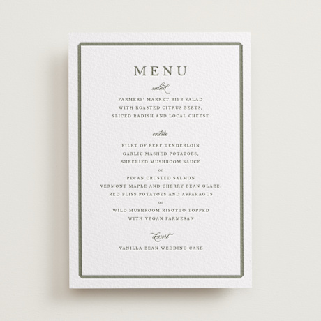 Letterpress Menu