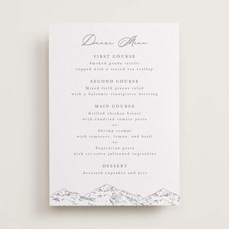 Letterpress Menu