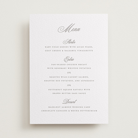 Letterpress Menu