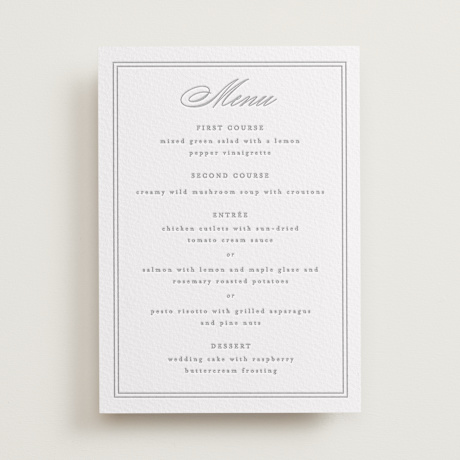 Letterpress Menu