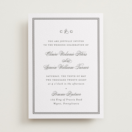 Letterpress Wedding Invitations
