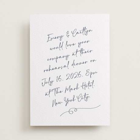 Letterpress Rehearsal Dinner Invitations