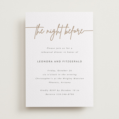 Letterpress Rehearsal Dinner Invitations