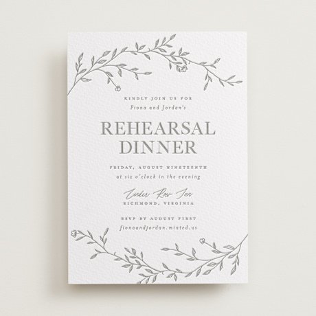 Letterpress Rehearsal Dinner Invitations