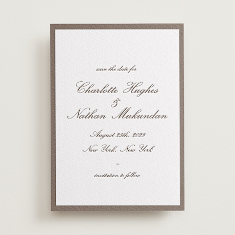 Letterpress Save the Date Cards