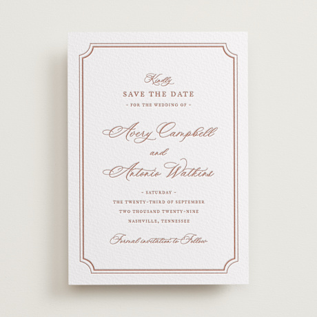 Letterpress Save the Date Cards