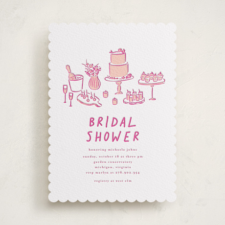 Letterpress Bridal Shower Invitations