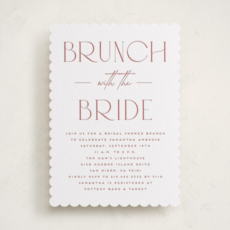 Letterpress Bridal Shower Invitations