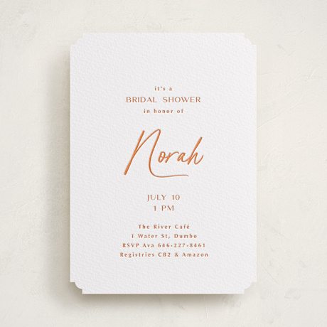 Letterpress Bridal Shower Invitations