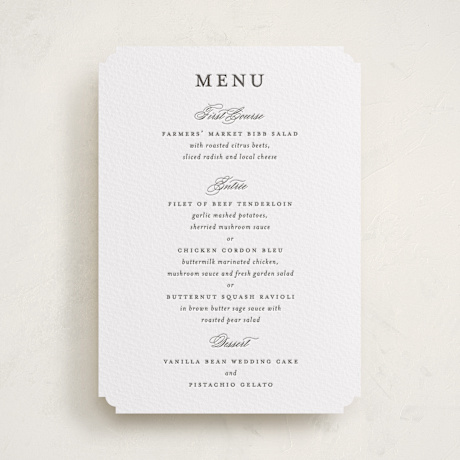Letterpress Menu
