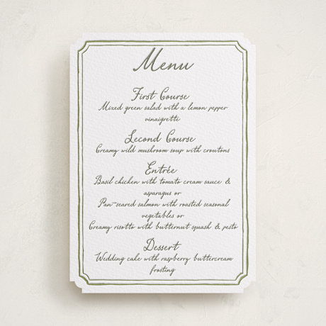 Letterpress Menu