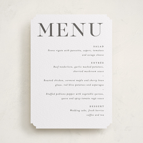 Letterpress Menu