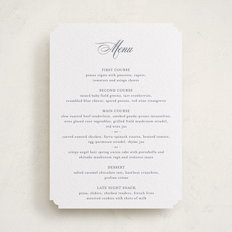 Letterpress Menu