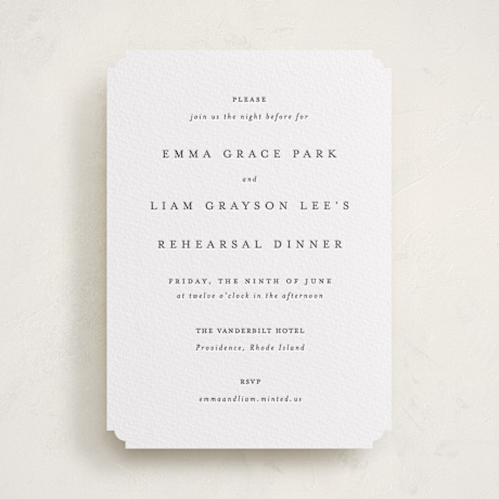 Letterpress Rehearsal Dinner Invitations