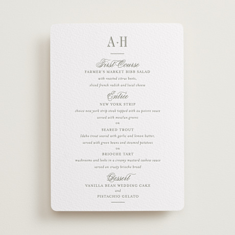Letterpress Menu