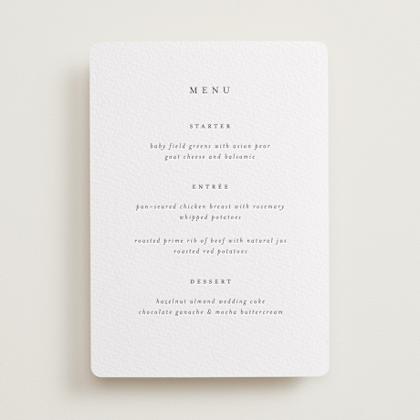 Letterpress Menu