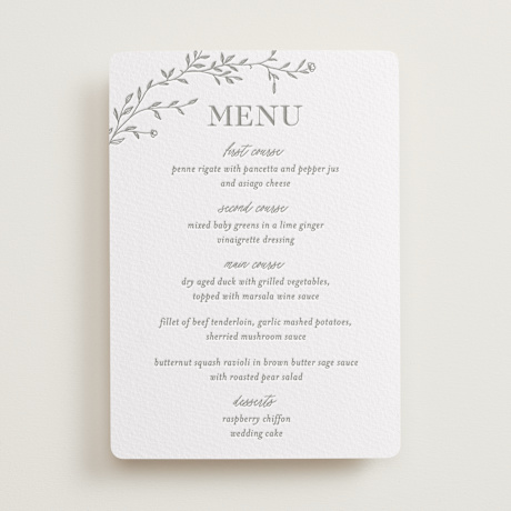 Letterpress Menu