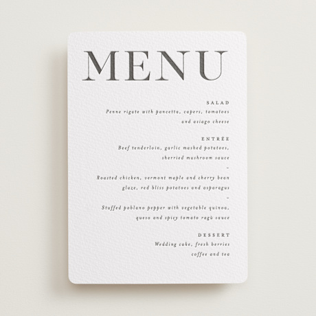 Letterpress Menu