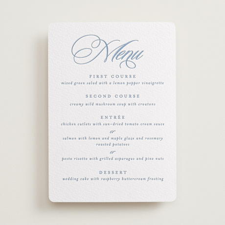 Letterpress Menu