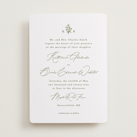 Letterpress Wedding Invitations