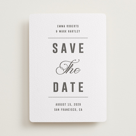 Letterpress Save the Date Cards