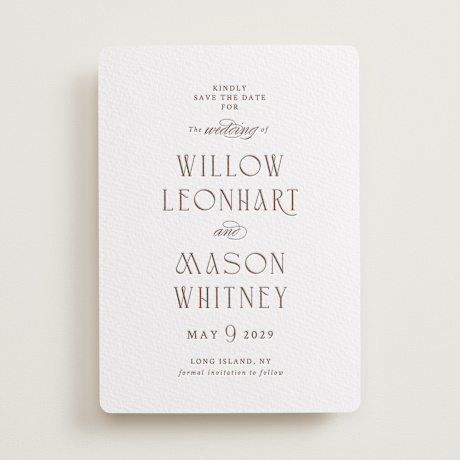 Letterpress Save the Date Cards