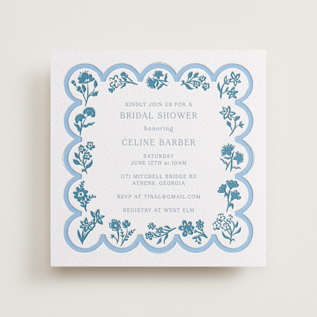 Letterpress Bridal Shower Invitations