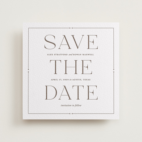 Letterpress Save the Date Cards