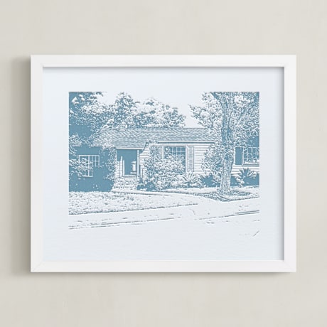 Completely Custom Letterpress House Portrait Art
