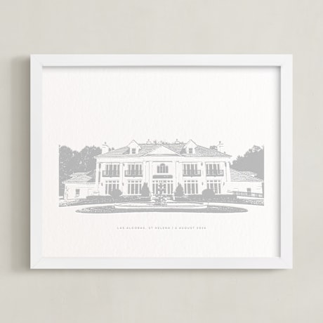 Completely Custom Letterpress House Portrait Art