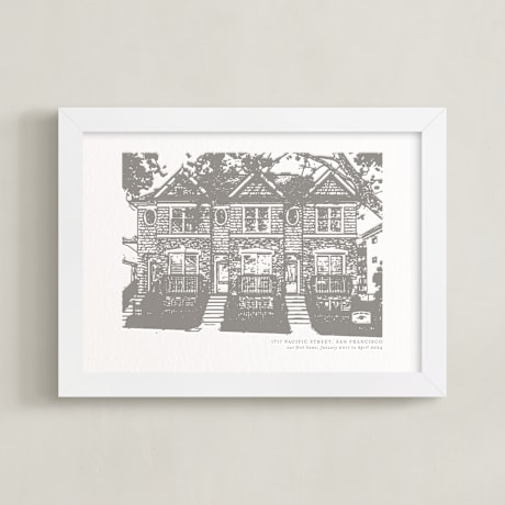 Completely Custom Letterpress House Portrait Art
