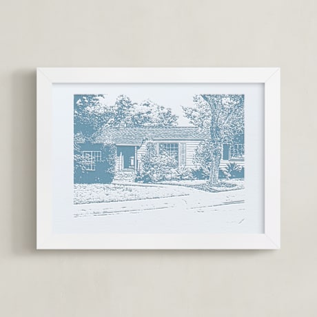Completely Custom Letterpress House Portrait Art