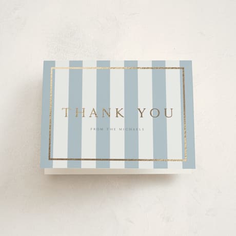 Foil-Pressed Birth Announcement Thank You Cards