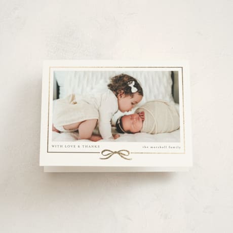 Foil-Pressed Birth Announcement Thank You Cards