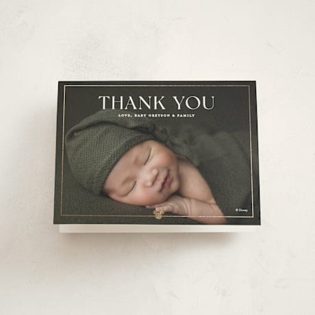 Foil-Pressed Birth Announcement Thank You Cards