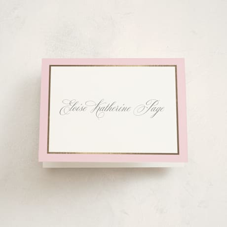 Foil-Pressed Birth Announcement Thank You Cards